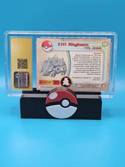 CGC Pristine 10 Rhyhorn: Pokemon Topps: Series 2: Silver Foil - Image 3
