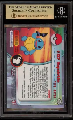 Squirtle Topps Chrome 2000 Pokemon BGS 9.5 GEM MINT POP 11 None Higher - Image 2