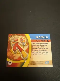 Topps Pokemon Advanced Challenge Non Holo Blaziken #9 Vintage - Image 3