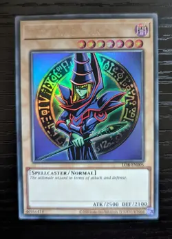 LOB-EN005 Dark Magician : Ultra Rare 25th An YuGiOh - No Name Foil Misprint - Image 1