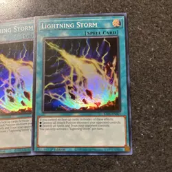 *** 3X LIGHTNING STORM 3X *** SUPER RARE 1ST EDITION RA01-EN061 MINT/NM YUGIOH! - Image 2