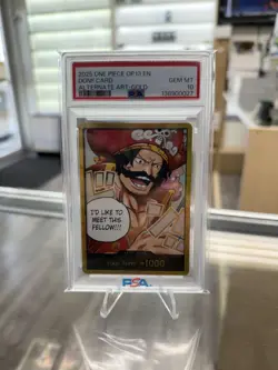 2025 ONE PIECE OP13-CARRYING ON HIS WILL ALTERNATE ART-GOLD DON!! CARD PSA 10 - Image 1