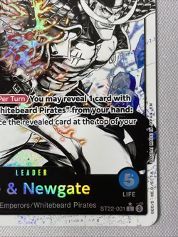 One Piece - Ace & Newgate ST22-001 NM - Alt Art Leader - Image 4