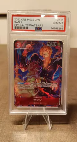 Romance Dawn - One Piece - Carta Holo Sanji Parallel Art OP-01 013R PSA 10 - Image 1