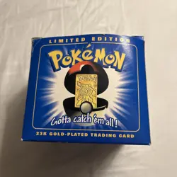 Pokemon POLIWHIRL 23K Gold Plated Trading Card 1999 Burger King Promo SEALED - Image 1