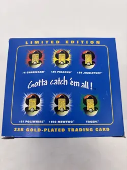 Pokemon POLIWHIRL 23K Gold Plated Trading Card 1999 Burger King Promo SEALED - Image 3