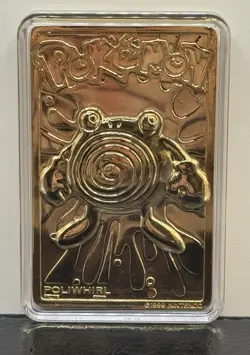 🔥 Pokemon POLIWHIRL 23K Gold Plated Trading Card 1999 Burger King Promo - Image 4