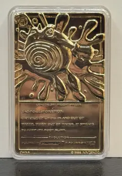 🔥 Pokemon POLIWHIRL 23K Gold Plated Trading Card 1999 Burger King Promo - Image 5