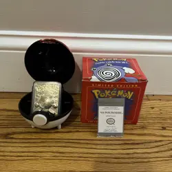 Pokemon POLIWHIRL 23K Gold Plated Trading Card 1999 Burger King Promo - Image 1