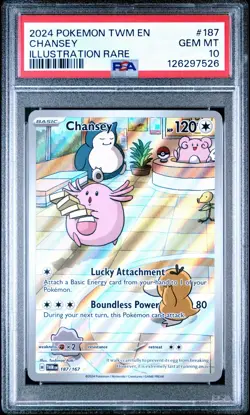 Chansey Illustration 187/167 Twilight Masquerade PSA 10 GEM MINT Pokemon TCG - Image 1
