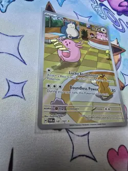 Chansey - 187/167 - Twilight Masquerade - Pokemon Illustration Rare NM IR TCG - Image 2