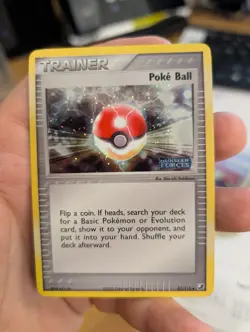 Pokemon TCG Unseen Forces Poke Ball 87/115 2005 Reverse Holo Inverted Holo Error - Image 1