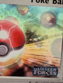 Pokemon TCG Unseen Forces Poke Ball 87/115 2005 Reverse Holo Inverted Holo Error - Image 2