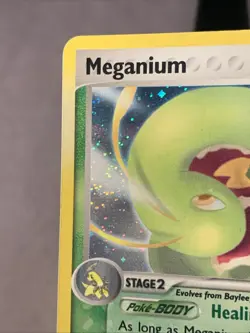 Pokemon TCG Meganium EX Unseen Forces #9/115 Holo Rare 2005 VTG LP Swirl - Image 2