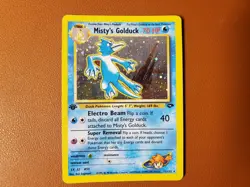 Misty's Golduck 12/132 1st Edition Gym Challenge MP Pokemon Card Rare Holo WOTC - Image 1