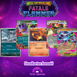 Pokemon Einzelkarten Auswahl Fatale Flammen Common Rare Reverse ex 001-094 NM DE - Image 1