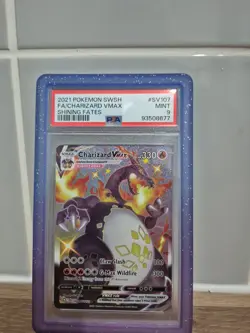Pokemon 2021 SWSH FA/CHARIZARD VMAX SHINING FATES #SV107 PSA 9 MINT - Image 1