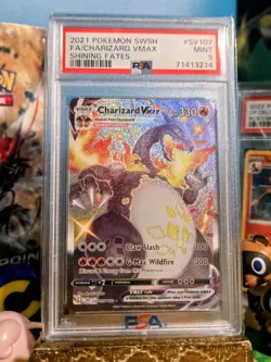 2021 Charizard VMAX Shiny Vault #SV107 Full Art Pokemon Shining Fates- PSA 9 - Image 1
