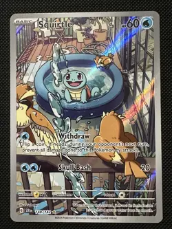 Pokemon TCG Squirtle 148/142 Stellar Crown Illustration Rare Card - Image 1
