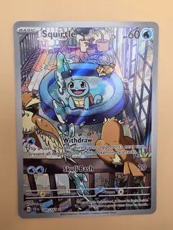 Squirtle 148/142 Sv07: Pokemon Stellar Crown Holo Illustration Rare TCG - Image 3