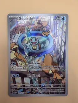 Squirtle 148/142 Sv07: Pokemon Stellar Crown Holo Illustration Rare TCG - Image 3