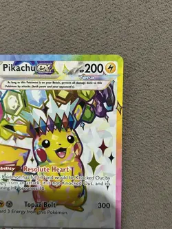 Pokemon TCG Pikachu EX Ultra Rare Holo Card 219/191 Surging Sparks Near Mint - Image 3