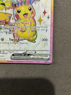 Pokemon TCG Pikachu EX Ultra Rare Holo Card 219/191 Surging Sparks Near Mint - Image 4