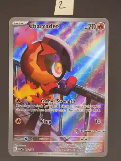Charcadet 22 Pokemon Center Exclusive Stamped Promo Phantasmal Flames ETB - Image 1