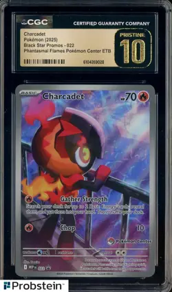 2025 Pokemon Center Promo BSP Phantasmal Flames ETB 22 Charcadet CGC 10 PRISTINE - Image 1