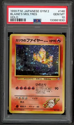 Blaine's Moltres 146 PSA 10 Gem Mint Japanese Pokemon Card New Cert Rare - Image 1