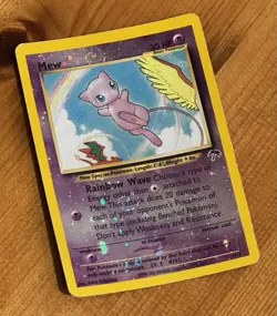 Mew 1/18, MP Reverse Holo Promo, Double Swirl, Southern Islands, Pokemon Card - Image 2