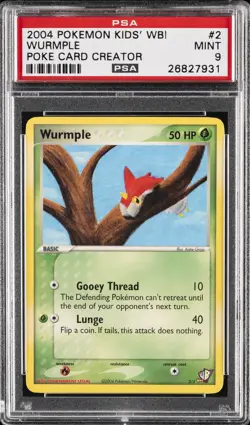 2004 POKEMON KIDS' WB! POKE CARD CREATOR #2 WURMPLE PSA 9 - Image 1