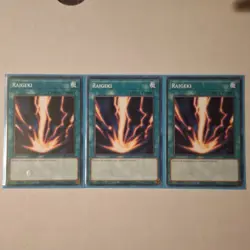 Yu-Gi-Oh! Konami Raigeki Spell Card 1st Edition SDBT-EN025 x3 - Image 1
