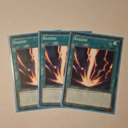 Yu-Gi-Oh! Konami Raigeki Spell Card 1st Edition SDBT-EN025 x3 - Image 2