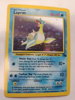 Lapras Fossil Set Holo Pokemon Card Base Jungle - Image 1