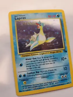 Lapras Fossil Set Holo Pokemon Card Base Jungle - Image 2