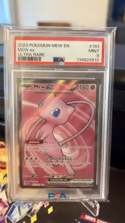 Pokemon Mew EX Ultra Rare TCG Scarlet and Violet Card 193/165 PSA 9 - Image 1