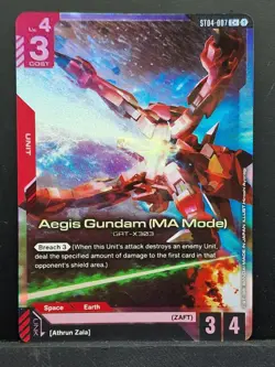 Gundam TCG Aegis Gundam (MA Mode) ST04-007 C+ Near Mint English Single Card! - Image 1