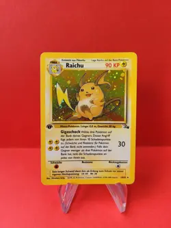 Pokemon Karte/card - Raichu 14/64 - Fossil Holo - 1. Edition - Excellent - Image 1