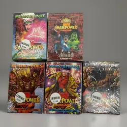 Marvel OverPower Monumental Card Game Starter Deck Lot - Image 1