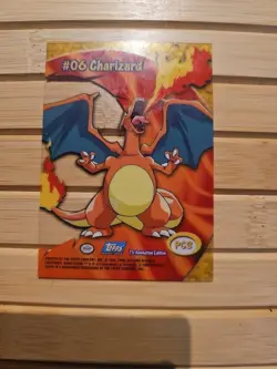Topps Pokemon TV Animation Charizard #06 Clear Card - Image 2