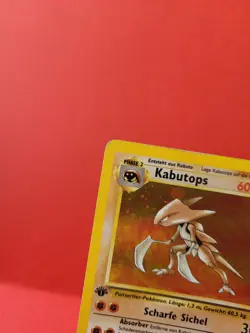 Pokemon Karte/card - Kabutops 9/62 - Fossil Holo - 1. Edition Swirl - Very Good+ - Image 2
