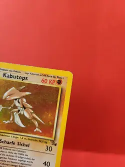 Pokemon Karte/card - Kabutops 9/62 - Fossil Holo - 1. Edition Swirl - Very Good+ - Image 3