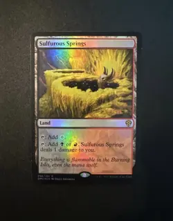 2022 Magic: The Gathering Dominaria United Sulfurous Springs #256/281 NM Holo - Image 1