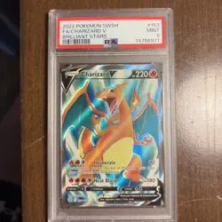 Pokemon Charizard v Full Art 153/172 Brilliant Stars PSA 9 Mint - Image 1