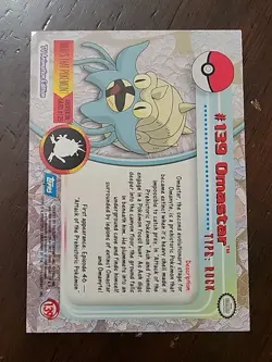 LP! 2000 Topps Pokemon TV Animation Edition Series 3 Non Holo #139 Omastar - Image 2