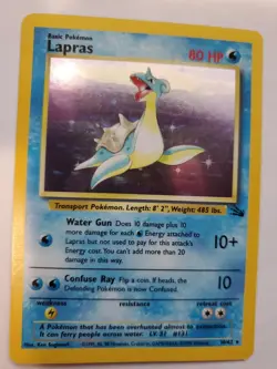 Lapras Fossil Set Pokemon Card Base WOTC LP - NM - Image 1
