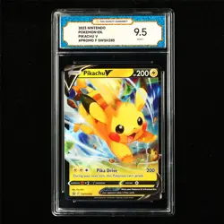 TQG 9.5 MINT+ 2023 Pokemon ENG Pikachu V SWSH285 Promo - Image 2