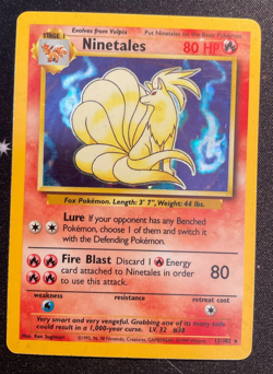 Pokemon TCG - Ninetales 012/102 Base Set Holo MP- - Image 1