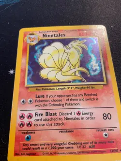 Pokemon TCG - Ninetales 012/102 Base Set Holo MP- - Image 2